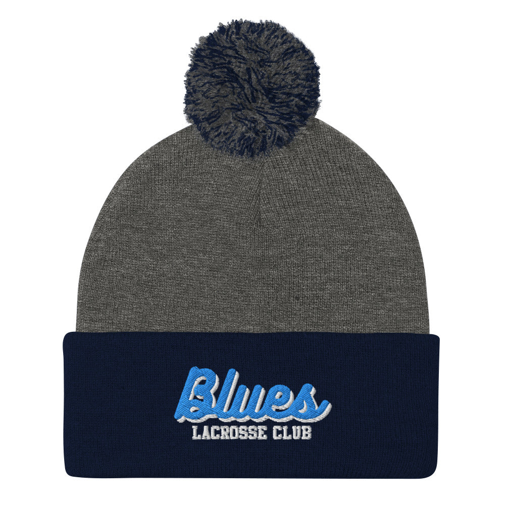 Blues Pom-Pom Beanie