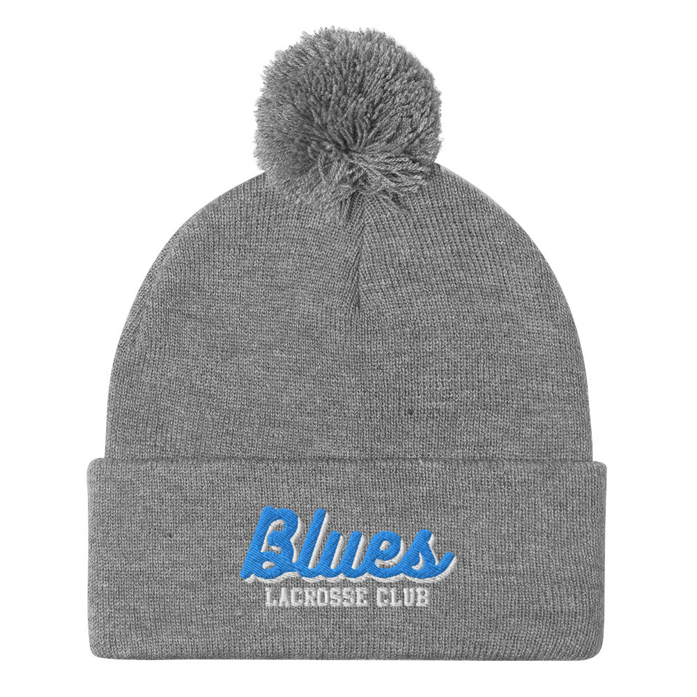Blues Pom-Pom Beanie
