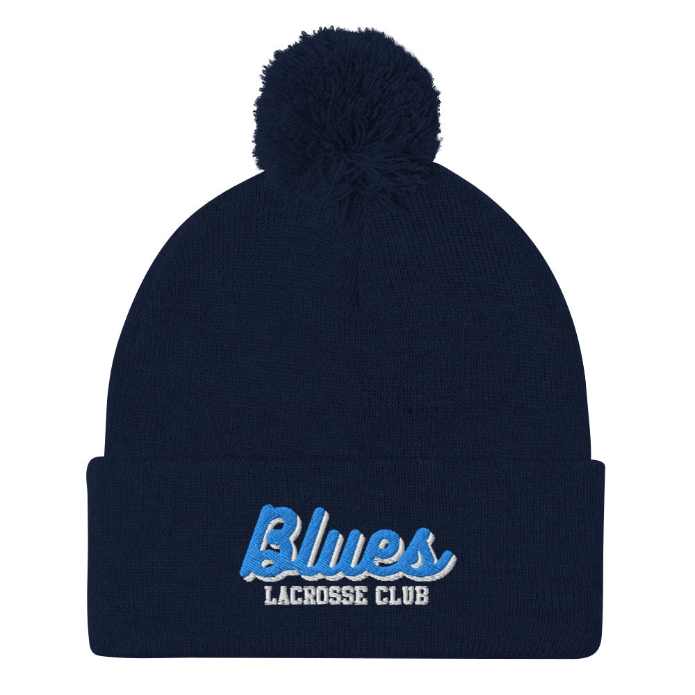 Blues Pom-Pom Beanie