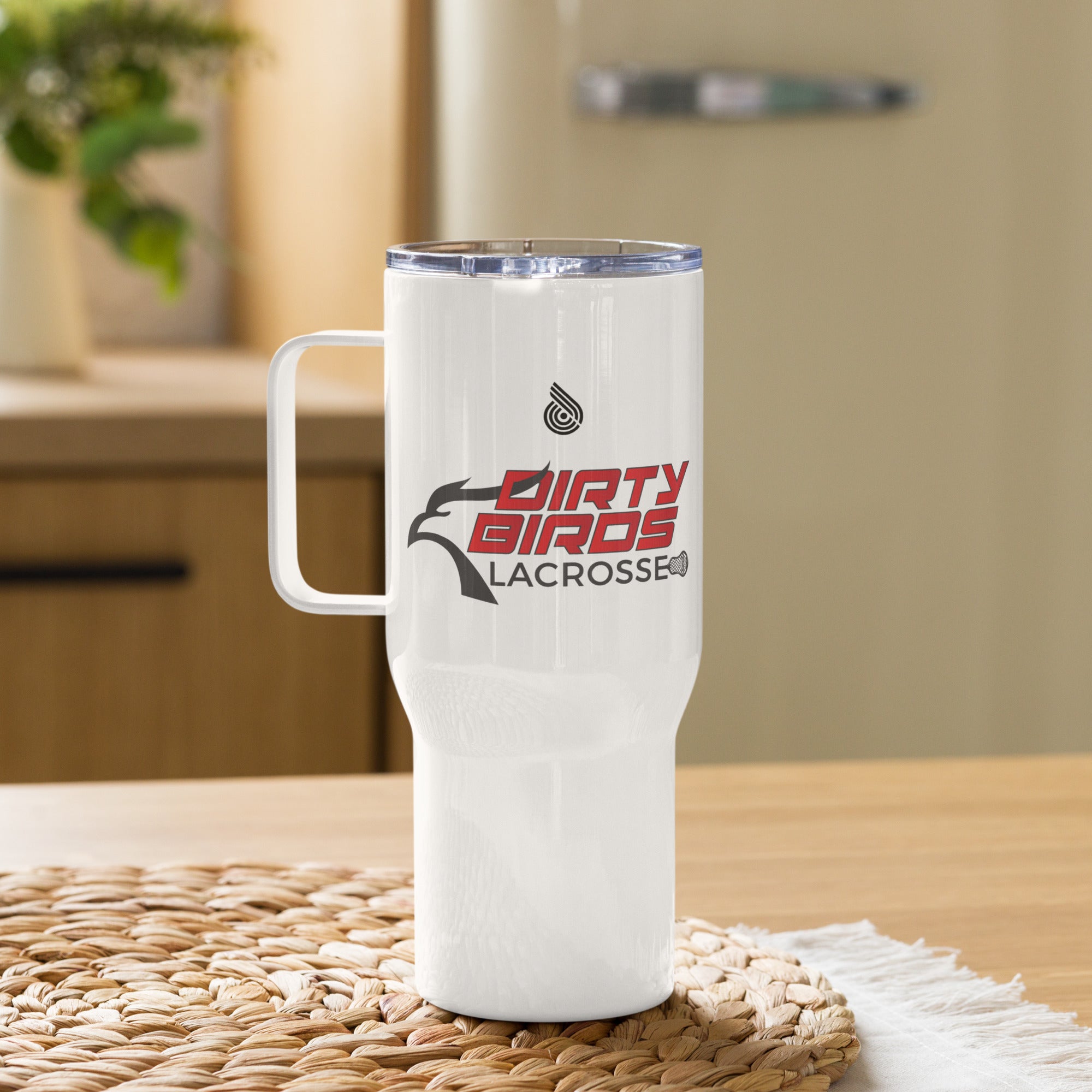 Dirty Birds Travel mug with a handle